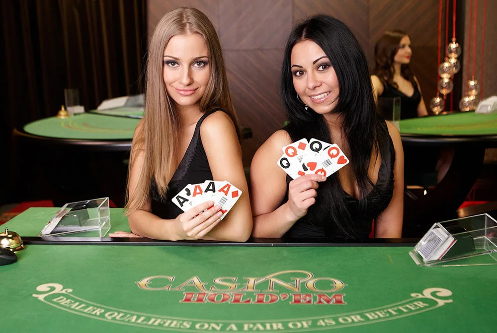 Tampilan meja dan dealer kasino live