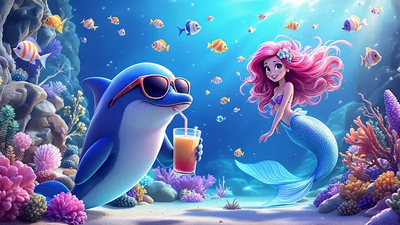 Permainan tembak ikan pada tampilan layar mobile